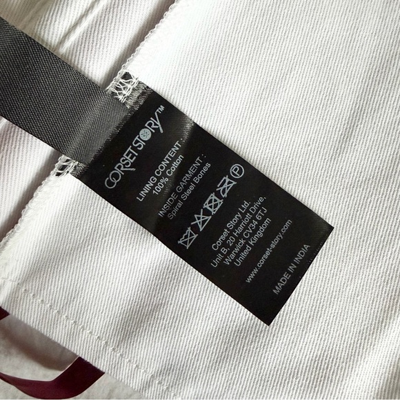 Corset Story NWT Abstract Red & Blue Brushstroke Longline Overbust Corset 28” - Picture 8 of 9